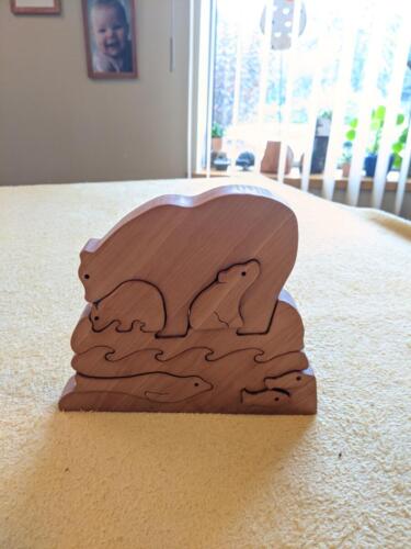 Puzzle Eisbärin mit Jungen